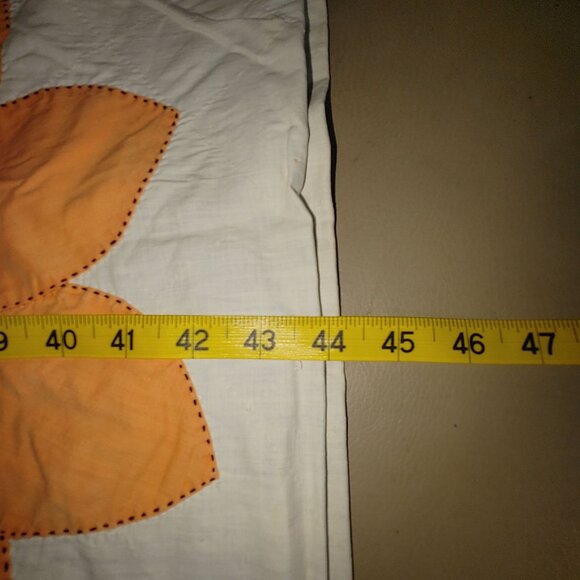 Dahlia Quilt Handmade Patchwork Lightweight Vintage Floral Light Blue Back - Picture 5 of 16